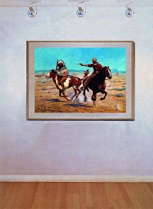 "Attack on the Herd" BIG Cowboy Art Print Schreyvogel