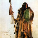 "Indian With Shield"  Native American Bodmer Art Print