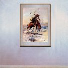 "The Bucker" BIG Cowboy Art Print by C.M. Russell