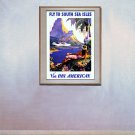 "Hawaii South Sea Isles BIG" Hawaii Hawaiian Art Print