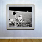 "Man and Machine" Art Print of NASA Astronaut on Moon