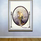 "Woman and Satyr" HUGE Art Deco Print by Erte