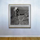 "Covered with Lunar Dirt" Art Print of NASA Astronaut