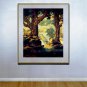 "Cascades" BIG Maxfield Parrish Art Deco Print