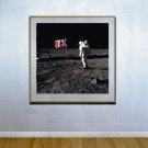 "Astronaut and Flag" HUGE Art Print of NASA Astronaut