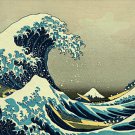 The Great Wave 22x30 Japanese Woodblock Print Hokusai Asian Art Japan Warrior