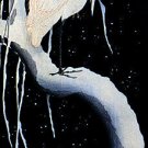 Egret on Branch 30x44 Ltd. Edition Japanese Print Koson Asian Art Japan