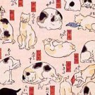 100 Cats 15x22 Japanese Cat Art Print by Kuniyoshi Asian Art Japan sushi