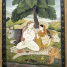SHIVA AND HIS FAMILY 15x22 Indian India Art Print Parvati Mandi Hindu Ganesh