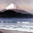 Fuji From Miho 15x22 Japanese Print by Yoshida Asian Art Japan Sushi