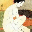 Woman at Bath 22x30 Japanese Print by Goyo Asian Art Japan Numbered Ltd. Edition