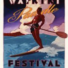 Hawaii SUP Surfing Stand Up Paddling Art Poster Duke Kahanamoku Surf surfboard Hawaii SUP Surfing Stand Up Paddling Art Poster Duke Kahanamoku Surf surfboard