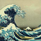The Great Wave 30x44 Kanagawa Japanese Print by Hokusai Asian Art Japan Samurai