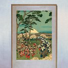 Cherry Blossom Viewing 15x22 Japanese Print Hiroshige Asian Art Japan