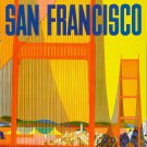 Vintage David Klein TWA Poster San Francisco California Mid Century Modern
