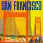 Vintage David Klein TWA Poster San Francisco California Mid Century Modern
