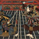 Battle of Samurai Brothers 22x30 Japanese Art Print Asian Japan Warrior