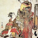 Japanese Festival Dancer 15x22 Japan Art Print Utamaro Asian Art Japan Warrior