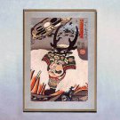Horned Samurai 15x22 Kuniyoshi Japanese Print Asian Art Japan Warrior