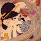 Smoky Housewife 30x44 Japanese Art Print by Yoshitoshi Asian Art Japan