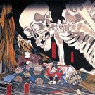 Samurai Testing a Demon 15x22 Japanese Print by Kuniyos Asian Art Japan Warrior
