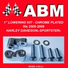 1" LOWERING KIT fit 2005-2009 HARLEY DAVIDSON SPORTSTER - CHROME
