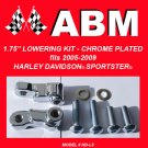 1.75" LOWERING KIT fits 05-09 HARLEY DAVIDSON SPORTSTER - CHROME