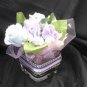 6 Beautiful Center Piece - Lavander, Light Blue and White