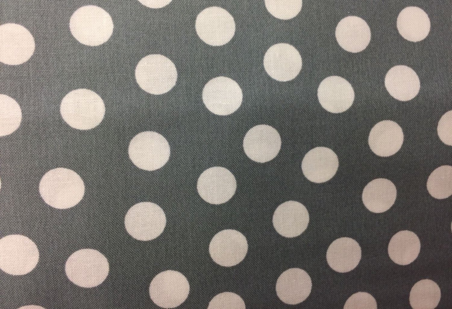 Grey White Polka Dot Valance HaNdMaDe Window Topper Cotton fabric 43"Wx15"L
