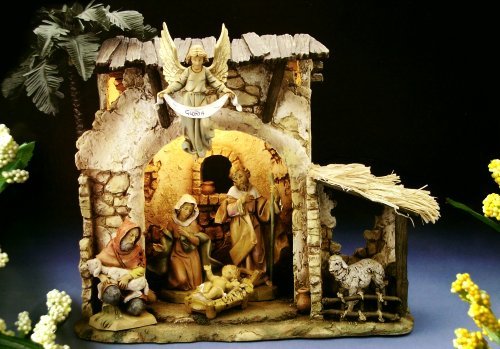 FONTANINI Fontanini Nativity Set With Stable And Palm Tree - 182-54579