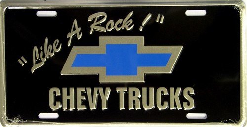 LP-235 Chevy Truck Like A Rock License Plate.