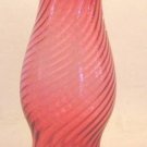 FENTON RUBY SNOWCREST HURRICANE LAMP