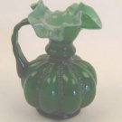 FENTON IVY OVERLAY 6" BEADED MELON JUG