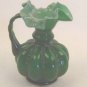 FENTON IVY OVERLAY 6" BEADED MELON JUG