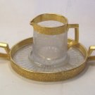 WESTMORELAND CRACKED ICE CREAMER & DOMINO SUGAR TRAY