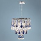 Clear and Blue Crystal Chandelier