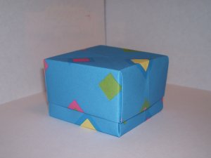 Origami boxes &acirc;�� Small - Blue Geo Shapes