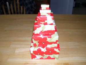 Origami boxes &acirc;�� Nested Flowered Squares