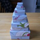 Origami boxes – Nested Let It Snow Squares