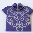 Origami Outfits – Chinese Mandarin Shirt - Purple & Silver
