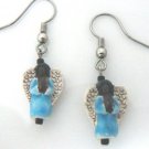 Hand Painted Ceramic Dangle Angel Earrings #02