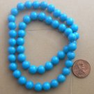 Mountain Jade Beads Round 8mm Strand - Turquoise Blue