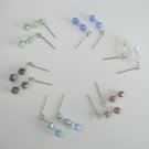 Rough Cut Glass Wire Wrapped Earrings for Tonner / Barbie Dolls Handmade - Six (6) Pairs / Colors