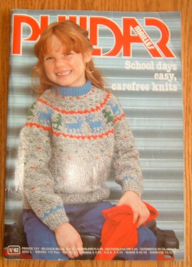 PHILDAR School Days Childrens Knitting Pattern Book #92