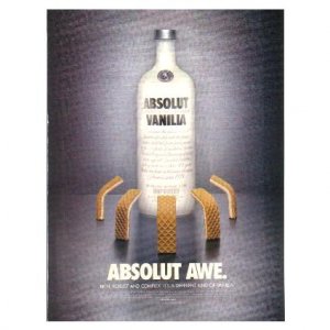 ABSOLUT AWE Vanilia Vodka Magazine Ad