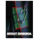 ABSOLUT EDINBURGH Vodka Magazine Ad