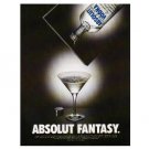 ABSOLUT FANTASY Vodka Magazine Ad