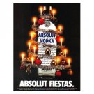 ABSOLUT FIESTAS Spanish Language Vodka Magazine Ad