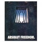ABSOLUT FREEDOM Vodka Magazine Ad PRISON CELL WINDOW