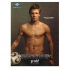 DAVID BECKHAM got milk? Milk Mustache Magazine Ad © 2006